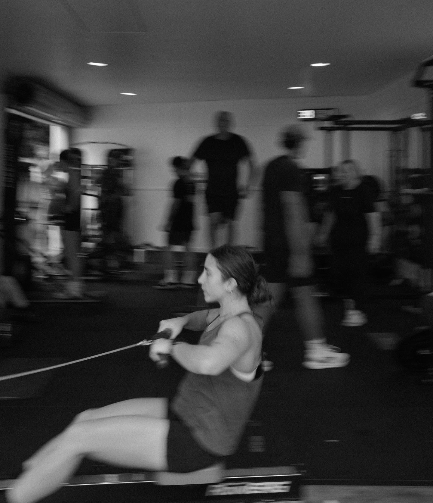 Sophit HIIT — high-intensity cable training, motion blur